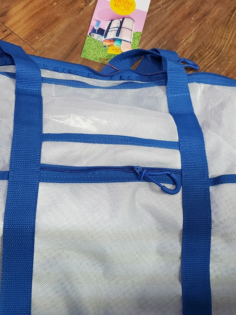 Sun Squad Pink and Navy Cooler Tote Bag
